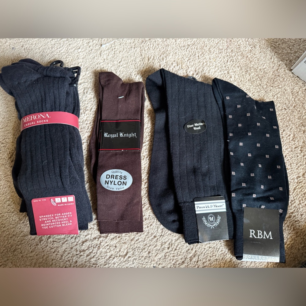 Dress Crew Socks 6 pair NWT